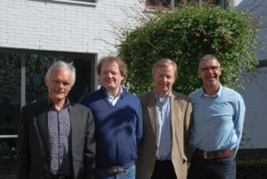 V.l.n.r. dhr. Steenbeek (voorzitter), dhr. Beeker, dhr. Hartman en dhr. Witte.